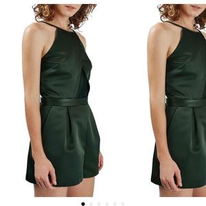 Satin and mesh romper!